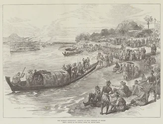 Die Burmah-Expedition, Ankunft von König Theebaw in Prome